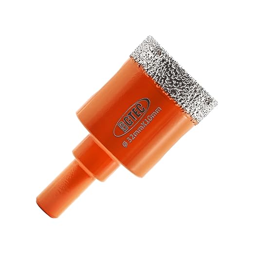Dry Diamond Drill Bit - BGTEC 1pc 1-1/4" 32mm Hole Saw for Granite,Marble,Masonry, Concrete, Tile/Ceramic, Glass, Hard Plastic,Vacuum Brazed Diamond Core Drill Bit Kit