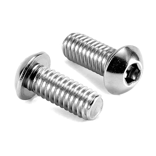 5/16-18 x 3/4" Button Head Socket Cap Bolts Screws, 20Pcs 304 Stainless Steel 18-8, Allen Hex Drive, Bright Finish by SG TZH(with Hex Spanner)