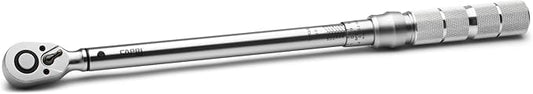 Capri Tools 31202 30-150 Foot Pound Industrial Torque Wrench, 1/2" Drive, Matte Chrome