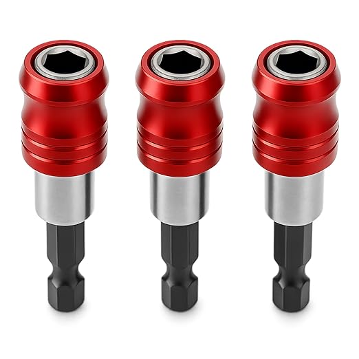 3pcs 1/4??Hex Shank Magnetic Screwdriver Bits Holder Quick Release Drill Bit Extension Bar Chuck Adapter Quick Change Socket Screw Driver Drill Bit for Hand-held Drivers or Power Drill, 60mm
