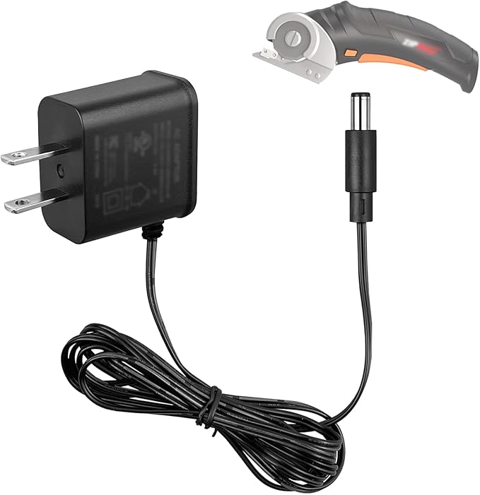 6V AC Power Adapter Charger Cord Only Compatible with Worx WX082L 4V ZipSnip Cordless Electric Scissors-5.28Ft/1.6Mtr UL Listed Charging Cable with Power Adapter