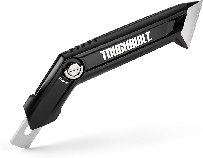 ToughBuilt ??Carpet Knife, Heavy-Duty Fixed Utility Knife with Ergonomic Handle and Quick-Change Blade Mechanism, Precision Cutting Design for Carpet, Vinyl & Flooring Applications (TB-H4-11-CK)