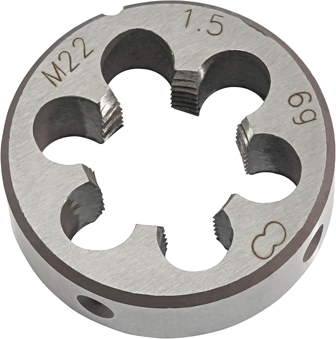 Aceteel M22 x 1.5 Metric Round Die, Machine Thread Die M22 X 1.5mm Right Hand