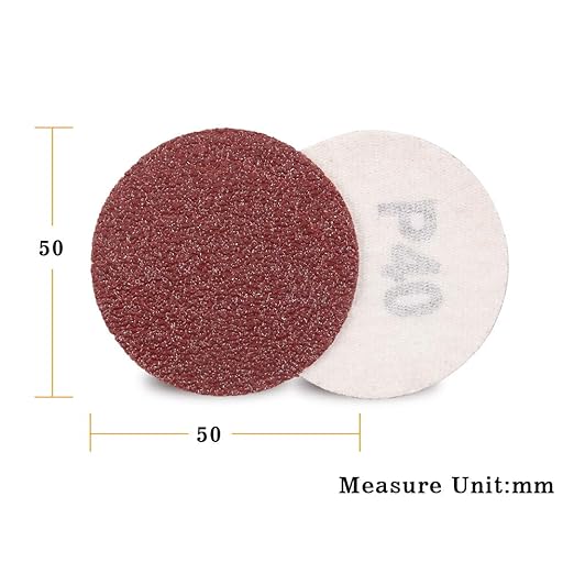 SPEEDWOX 100pcs Sanding Discs 2 inch Sandpaper 40 Grit Hook and Loop Sanding Discs for Sanders Drill Grinder Rotary Tools Attachment Woodworking Wood Auto, No Hole