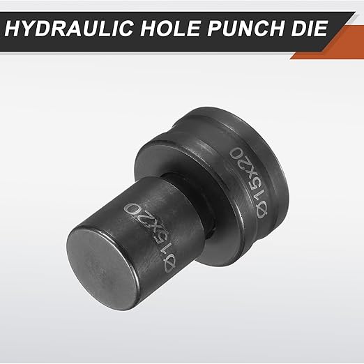 HARFINGTON Hydraulic Hole Punch Die 過15횞20mm Slot Hole 40Cr Steel Electric Punching Kit for CH70 Electric Punching Machine, Black