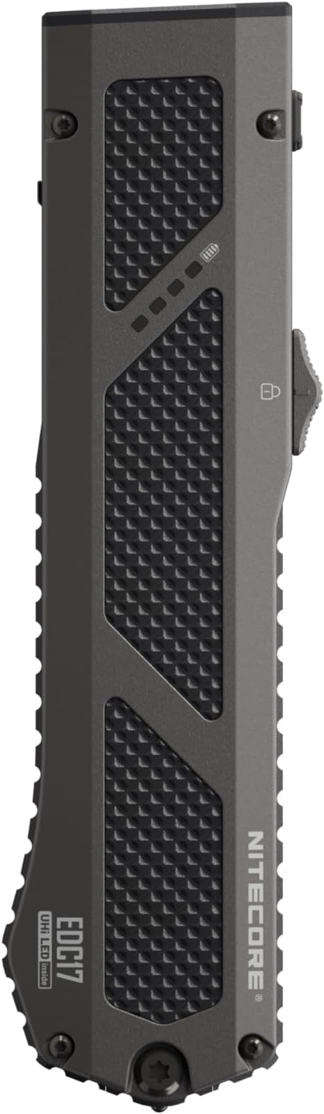 Nitecore EDC17 3-in-1 Flashlight – 1500 Lumens Powerful LED, UV Inspection Light & Green Beam, Slim Stainless Steel Flat Body, USB-C Rechargeable, Waterproof EDC for Work & Outdoor Use, with NSticker