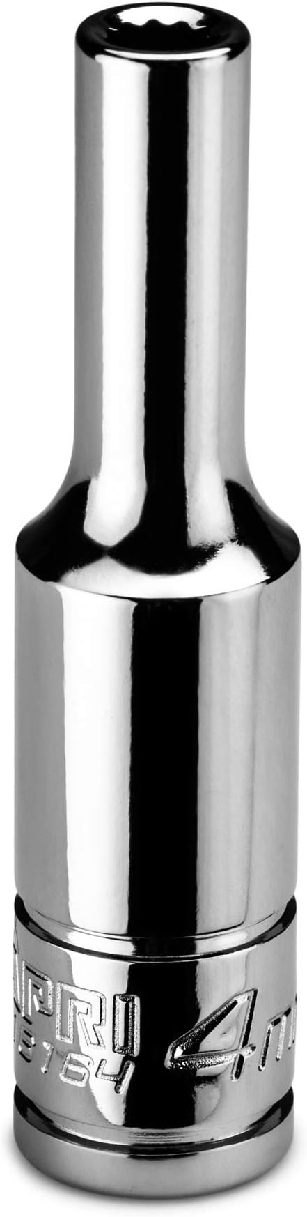 Capri Tools 4 mm Deep Socket, 1/4 in. Drive, 12-point, Metric