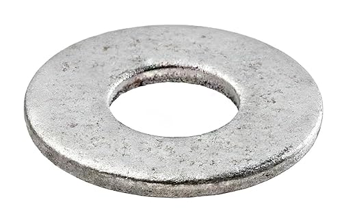1/4 USS Thick Flat Washer (100 Pack) 1/4" x 3/4" Hot Dip Galvanized Steel, Meets ASME B18.21.1 Industrial/Commercial Grade by Makers Bolt
