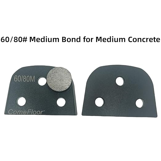 Concrete Floor Grinding Disc, Diamond Metal Grinding Shoes for Concrete Preparation, Compatible with Lavina Onfloor Grinders, Single Round Seg 60/80 Grit Medium Bond, Pack of 9