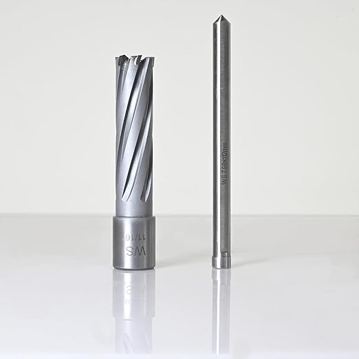 Wind Speed Carbide-Tipped Annular Cutter 11/16" Diameter x 2" Depth with Weldon Shank, High Precision Mag Drill Bit for Magnetic Drill Press, for Hard Material, Stainless Steel, Cast Iron, CT-500