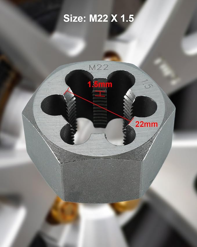 M22 x 1.5 Carbon Steel Hex Rethreading Die for Right Hand
