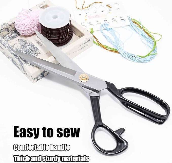 10 Inch Sharp Sewing Scissors for Fabric Cutting Metal Scissors Sewing Shears Heavy Duty