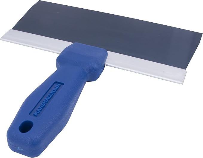 MARSHALLTOWN Blue Steel Taping Knives, 8 Inch, Plastic Handle Drywall and Plastering, 5508P