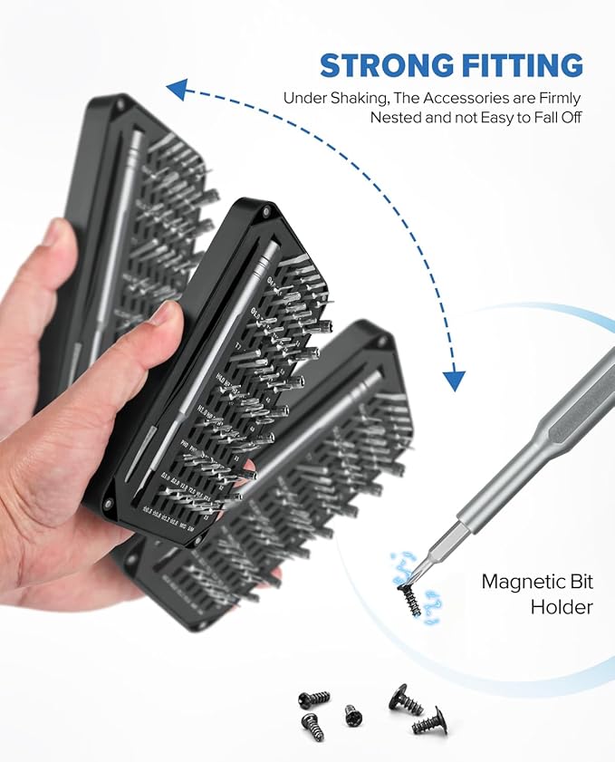 58 Precision Screwdriver Set, Super Durable Tiny Tool Kit for Watch, Laptop, Eyeglasses & Camera for Electronics Repair