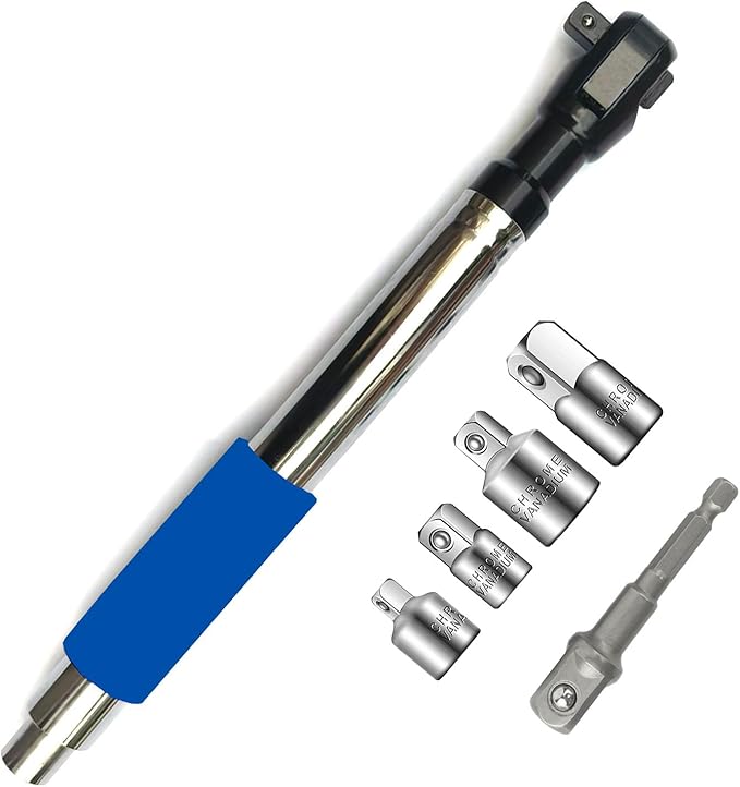 Offset Wrench Extender - 1/2" Drive Impact Wrench Adapter, Heavy-Duty Ratchet Extension for Tight Spaces, Fits Standard Sockets