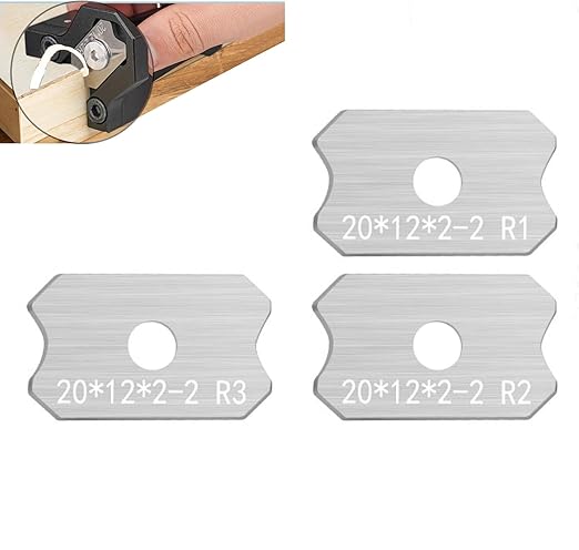 Professional Edge Banding Trimmer Tungsten Steel Blades Kit - Adjustable Edge Banding Trimmer,veneers,with Tungsten Blades for Flush Trim, Chamfer & Rounded Edges on Wood, PVC & Veneer