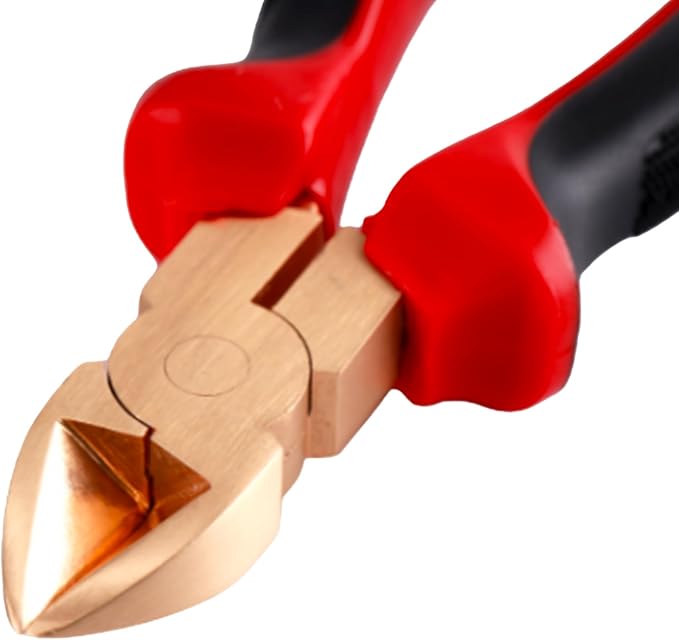 Non Sparking Diagonal Cutting Pliers Length 200mm (7-7/8 Inch) Aluminum Bronze Copper, Spark Free Safety, Non-Magnetic and Corrosion-Resistant
