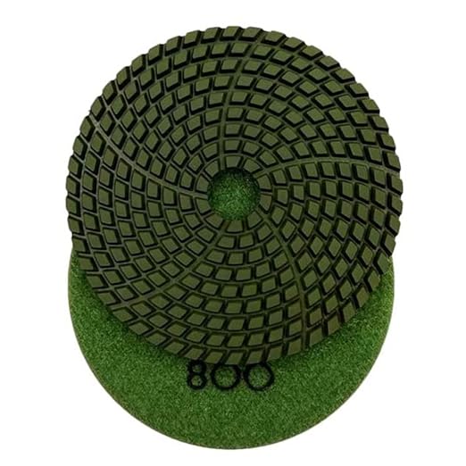 4" High Performance Wet Stone Polishing Pads, 800 Grit - for Granite, Marble, Quartz, Engineered Stone