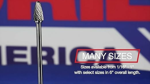 Drill America 12 Piece Carbide Burr Set, DUL Series
