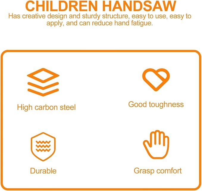 Angoily Mini Hacksaw for Kids Comfortable Grip Hand Saw for Woodworking Small Junior Hacksaw Tool for Diy Projects and Crafts