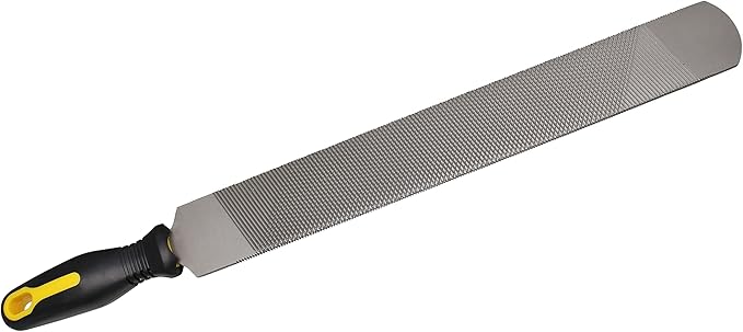 14 Inch Hoof Rasp, Horseshoe File with Rubber Handle, Farrier File Tool for Horse Goat Cow Donkey Pig Pony Hooves, Carbon Steel