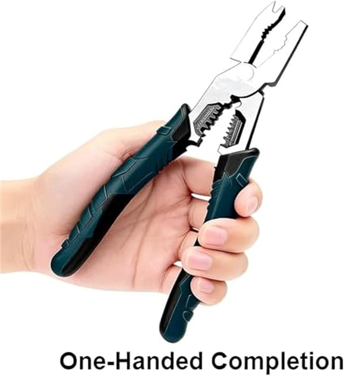 9-in-1 Multi-Functional Pliers Nail Puller/Wire Cutter/Stripper/Crimper?봀ompound Action Leverage Design - Industrial-Grade Multi-function Cutting Pliers, Professional Cutting Tool for Home Repair