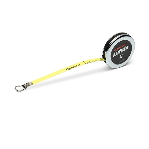Crescent Lufkin 1/4" x 6' Executive짰 Diameter Yellow Clad A19 Blade Pocket Tape Measure - W606PD
