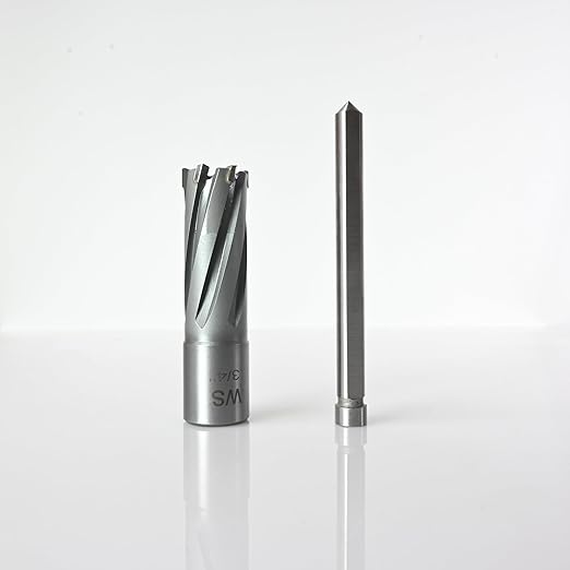 Wind Speed Carbide-Tipped Annular Cutter 3/4" Diameter x 1-3/8" Depth with Weldon Shank, High Precision Mag Drill Bit for Magnetic Drill Press, for Hard Material, Stainless Steel, Cast Iron, CT-350