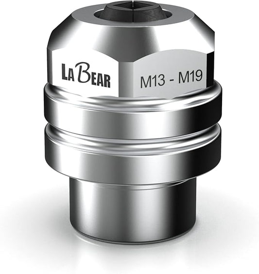 LABEAR 1/2"DR x M13?밠19 Interchangeable Adjustable Tap Chuck Adaptor ??Heavy-Duty Tap Socket for Hand Tapping