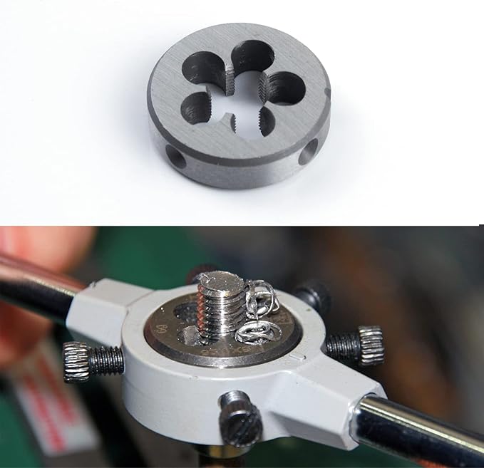 Aceteel M12 x 1 Metric Round Die, Machine Thread Die M12 X 1.0mm Right Hand