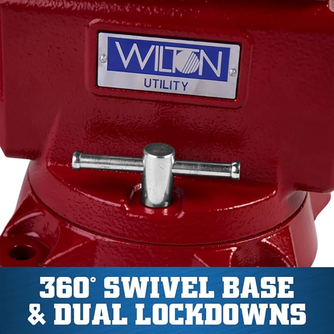 Wilton Utility Bench Vise, 6-1/2??Jaw Width, 6" Jaw Opening, 4" Throat (Model 676U)