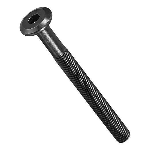 METALLIXITY Flat Head Hex Socket Cap Screws Bolts(M6-1x70) 10Pcs, Steel Hex Socket Furniture Bolts Screws - for Furniture Woodworking Project, Black