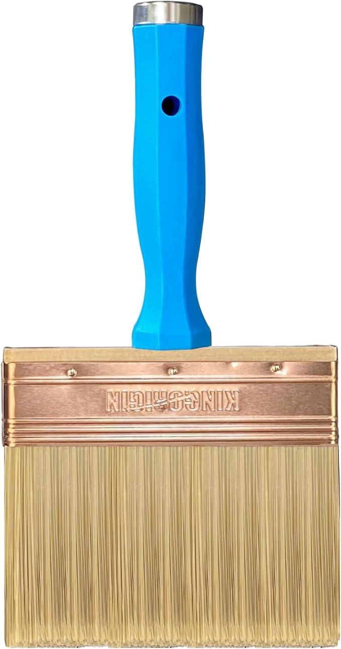 Deck Stain Brush, 5 Inch Deck Paint Brush with Threaded Handle for Extension Pole, Wide Large Brushes for Staining Wood, Fence, Walls, Lime Wash Paint Brush