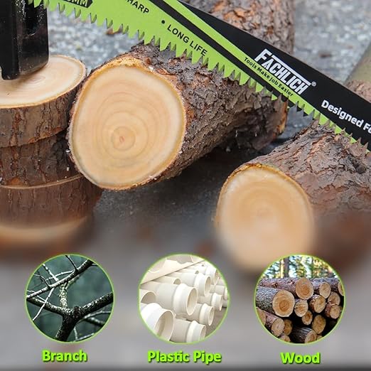 Japanese Teeth Reciprocating Saw Blade 9Inch - Saber Saw Blades Wood Pruning, 10pcs Curved Edge 6TPI for Tree Trimming, Wood/PVC Pipe Cutting