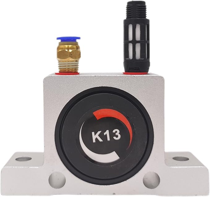 New K 1/4'' K13 Thread Pneumatic Vibrator Power Concrete Vibrator Ball Type Aluminum Alloy Air Turbine Oscillator with Silencer