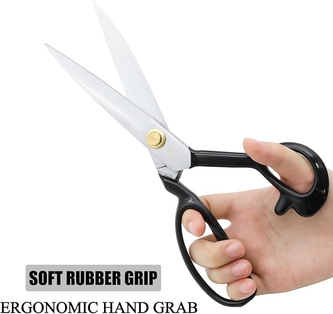 9 Inch Sharp Sewing Scissors for Fabric Cutting Metal Scissors Sewing Shears Heavy Duty