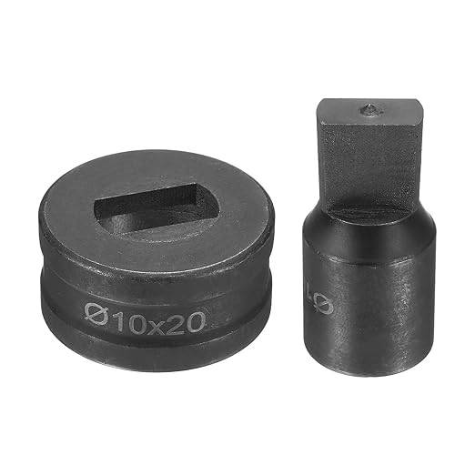 HARFINGTON Hydraulic Hole Punch Die 過10횞20mm Slot Hole 40Cr Steel Electric Punching Kit for CH70 Electric Punching Machine, Black