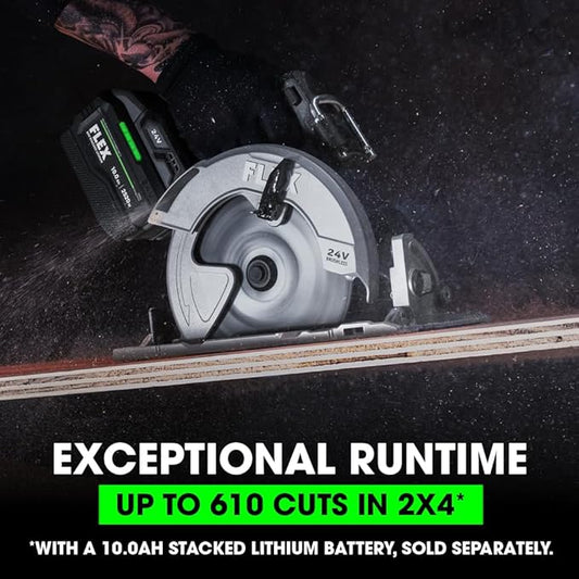 FLEX 24V Brushless Cordless 7-1/4-Inch Circular Saw Tool Only, Battery and Charger Not Included - FX2141-Z