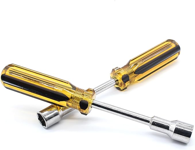 2Pcs 11mm Socket Wrench Screwdriver, Hexagon Nut Driver with Steel Cushion Grip for Easy Hand-Making and Repair Projects