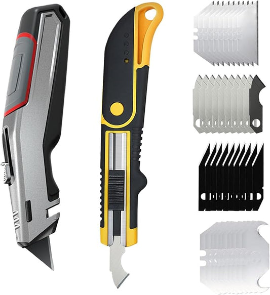 ACCUFINE Acrylic Sheet Cutter Tool Plexiglass Cutter and Utility Knife Comes with 40 Blades in 4 Types.