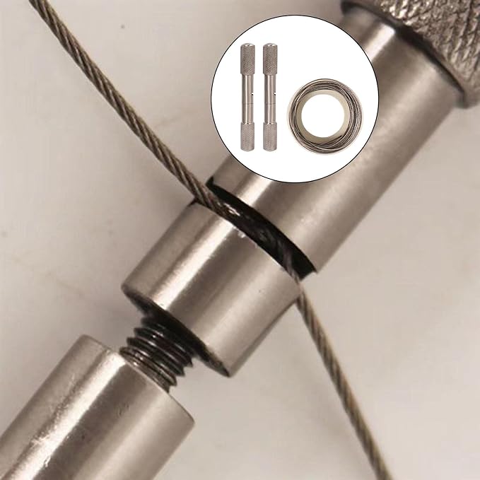 Stainless Steel Cable Saw,Hand Pocket String Rope Saw,Manual Camping Removal Compact Wire Saw Dehorning Saw Handles/Wire for PVC Pipe Cutting,Emergency,Sheep