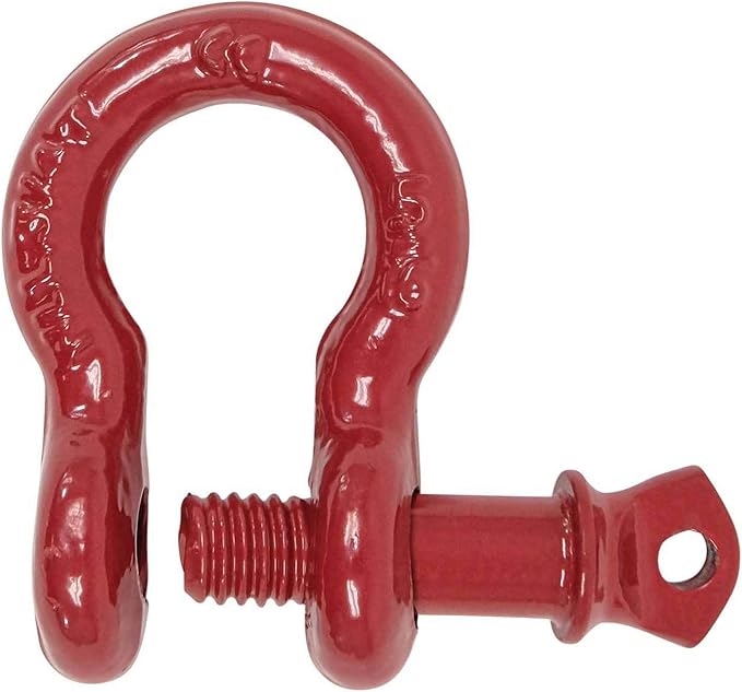 Mytee Products (20 Pack 5/16" Anchor Shackle Forged Carbon Steel w/Alloy Screw Pin WLL # 0.75 Ton (1,500 Lbs.)|Double Rust Protection Heavy Duty D Ring Shackle for Towing, Rigging & Vehicle Recovery
