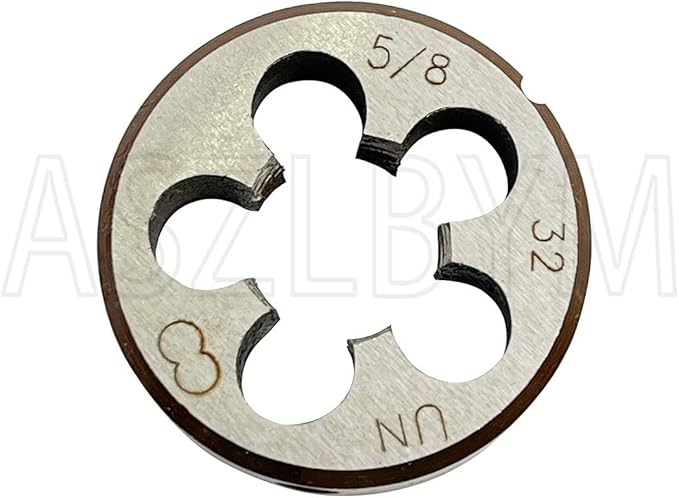 ASZLBYM HSS Tap And Die Set,Machine Thread Tap And Round Thread Die Right Hand (5/8-32)