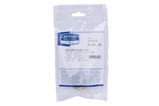 Century Drill & Tool, 24.0x1.50, Rethreading Die, Thread Repair Tool, Alloy Steel, 1 Piece