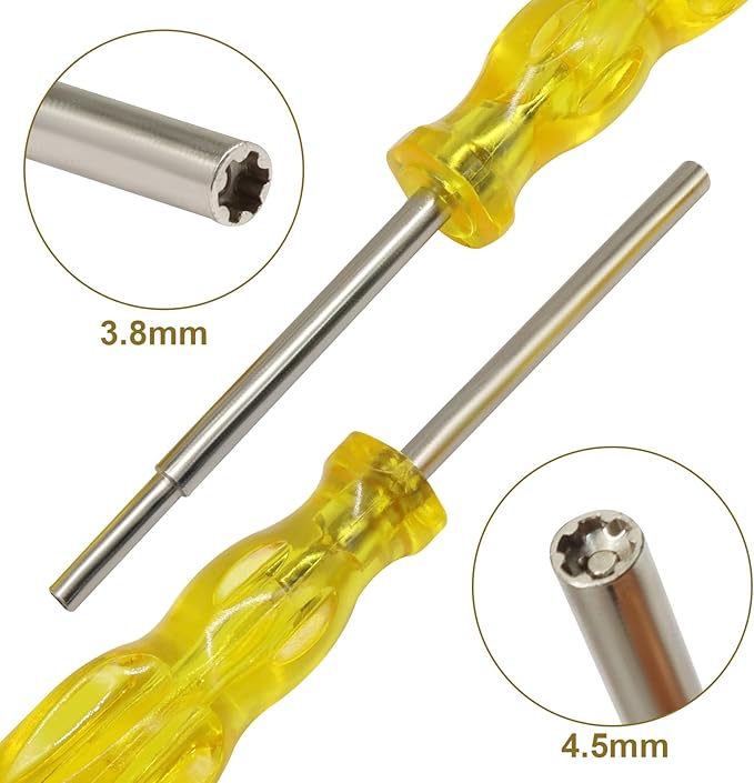 3.8mm and 4.5mm Gamebit Screwdriver Set, Security Screwdriver Bits for Opening Nintendo, Sega Consoles and Game Cartridges (Yellow)