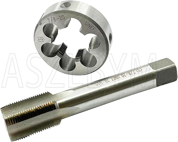 ASZLBYM 7/8-20 HSS Tap And Die Set竊?UNEF Machine Thread Tap and UNEF Round Thread Die Right Hand