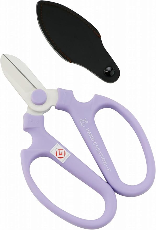Japanese Florist Scissors ??Professional Ultra Sharp Flower Shears Made in JAPAN for Floral Design & Gardening SAKAGEN HAND CREATION F-170 (Lavender)