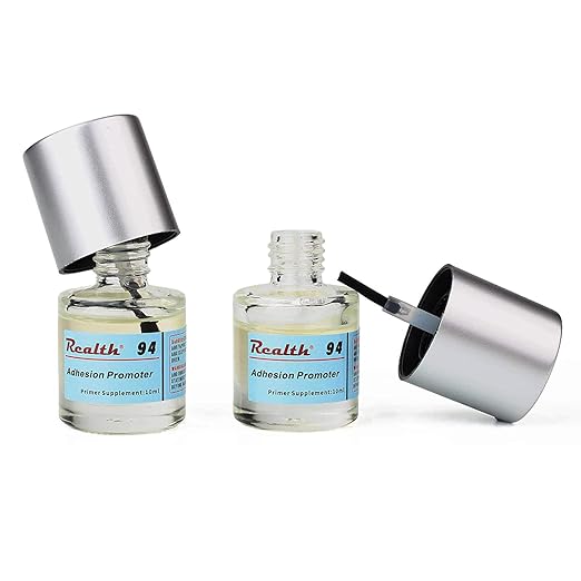 94 Adhesion Promoter with Brush Head 10ml 2 Pack, Tape Primer 94 Increase Adhesion for Acrylic Double Sided Mounting Tape
