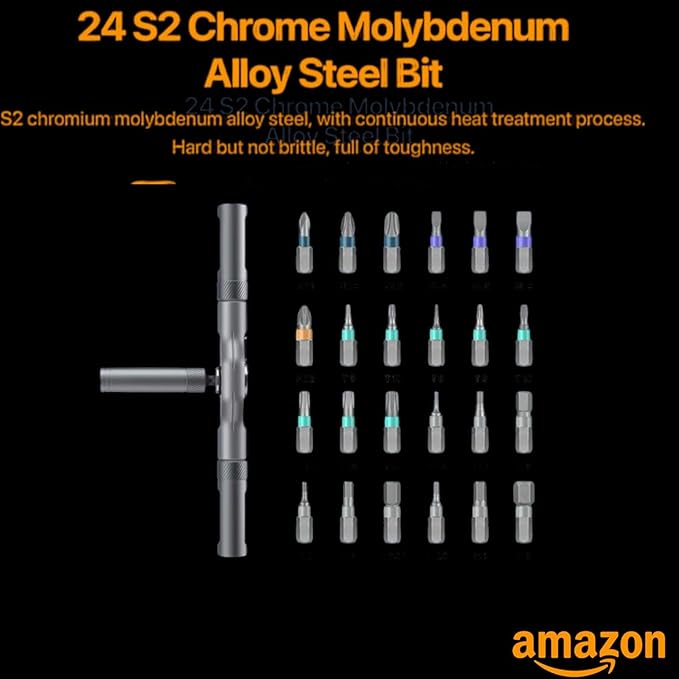 24-in-1 Ratcheting Screwdriver Set ??Magnetic, Compact & Portable Ratchet Tool Kit with Bits ??Multifunction Repair Tool for Home, Electronics, Car & DIY Projects