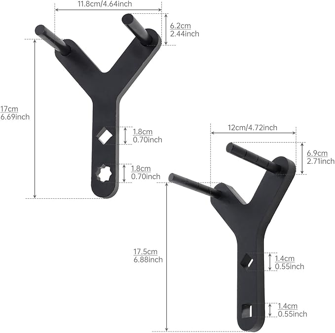 2Pcs Lower Control Arm Prying Tool, Control Arm Tool Suspension Arm Lever, Compatible with 1/2" Drive Extension Breaker Bar